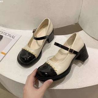 giày búp bê nữ 3cm pha mũi bóng