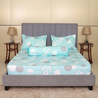 Bộ Drap gối cotton hoa Hometex (lưu ý: phần áo gối có thể xoay chiều ngang dọc )