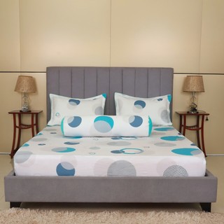 Bộ Drap gối cotton hoa Hometex (lưu ý: phần áo gối có thể xoay chiều ngang dọc )