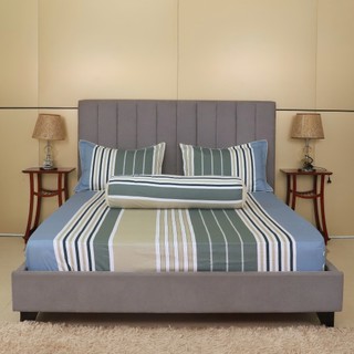 Bộ Drap gối cotton hoa Hometex (lưu ý: phần áo gối có thể xoay chiều ngang dọc )