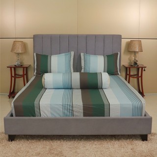 Bộ Drap gối cotton hoa Hometex (lưu ý: phần áo gối có thể xoay chiều ngang dọc )