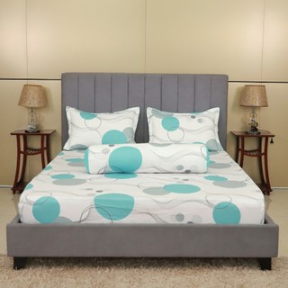 Bộ Drap gối cotton hoa Hometex (lưu ý: phần áo gối có thể xoay chiều ngang dọc )