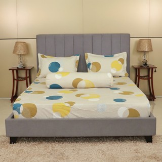 Bộ Drap gối cotton hoa Hometex (lưu ý: phần áo gối có thể xoay chiều ngang dọc )