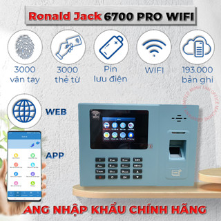 [WEB/APP] Máy Chấm Công Vân Tay, Thẻ Từ, Password Ronald Jack 6700 Pro Wifi