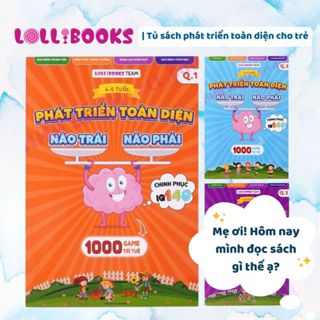 Sách IQ Cho Bé 2 3 4 5 6 tuổi phát triển toàn diện não trái não phải toán tư duy logic nhận thức hình ảnh - LOLLIBOOKS