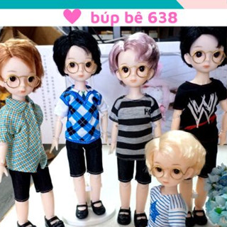 Búp Bê Nam Cao 30cm Cơ Thể Mập Mạp Kèm Đồ Và Phụ Kiện Mắt Kính Cute giá tốt