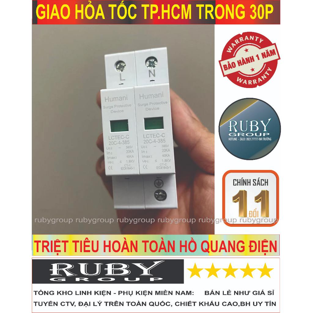 CHỐNG SÉT AC 2P DÀNH CHO HỆ NLMT- RUBYGROUP