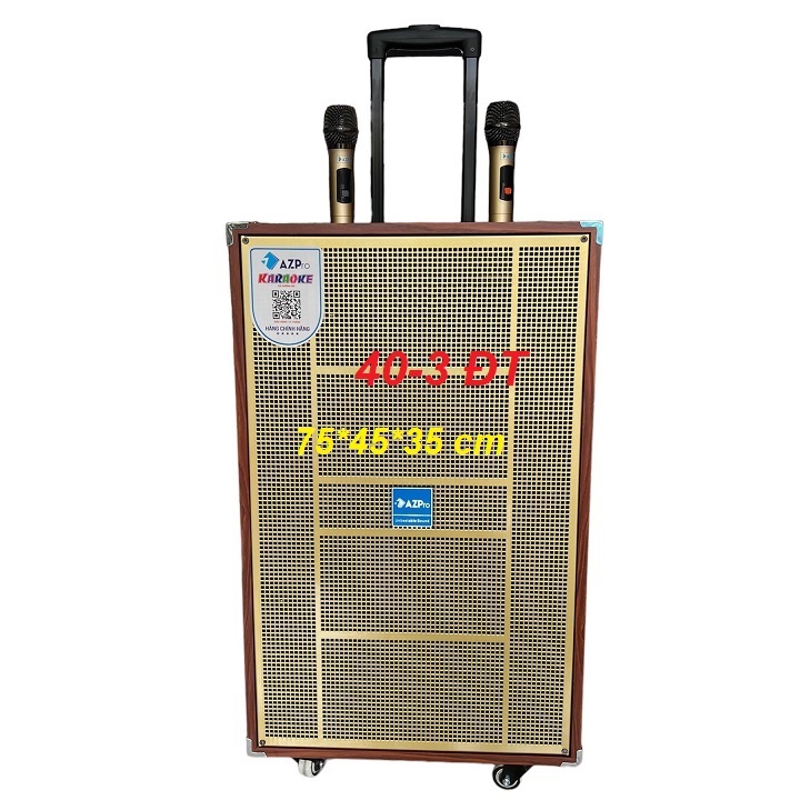 Loa kéo Bluetooth chính hãng AZPRO,AZ-16-A-PRO,Bass 40- 3 đường tiếng mạch 10 núm chỉnh có Reverb