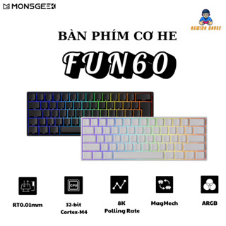 Bàn phím cơ gaming HE MONSGEEK FUN60 Pro - Rapid trigger - Type C - ARGB - RT0.01mm - 8K Polling rate