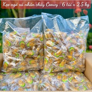  Kẹo ngô dẻo trong suốt nhân chảy Đài Loan kẹo bắp nhân chảy COOWY hàng bán theo cân 500gram 1kg 