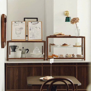 {Mộc Chi}ẢNH THẬT Tủ Bánh Gỗ Tự Nhiên,Tủ Kính Trưng Bày Quán Cafe