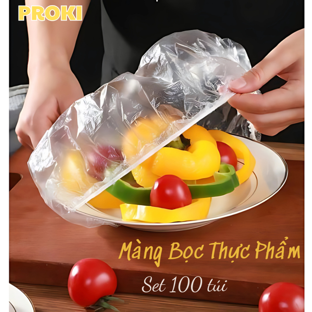 Combo túi bọc thực phẩm PE hình gấu PROKI Co giãn thông minh, tiện dụng mỗi ngày trong căn bếp.