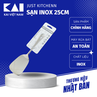 Sạn inox KAI JUST KITCHENN Stainless Steel Solid Turner dùng để chiên xào, lật đồ ăn KAI 000IN5287 - 25cm