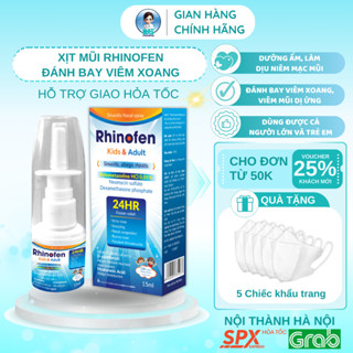 Xịt mũi xoang Rhinofen Kids & Adult 15ml đánh bay viêm xoang, viêm mũi dị ứng, ngạt mũi, hắt hơi