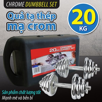 (Đọc Kỹ Mô Tả)BG- Bộ tạ 20kg, miếng tạ chất liệu PVC cao cấp, kèm bộ quai tạ ấm đa năng