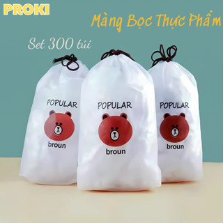 Combo PROKI túi gấu có chun đựng đồ ăn, trái cây, rau củ gì cũng ngon lành bảo quản siêu tươi, chuẩn chỉnh gian bếp