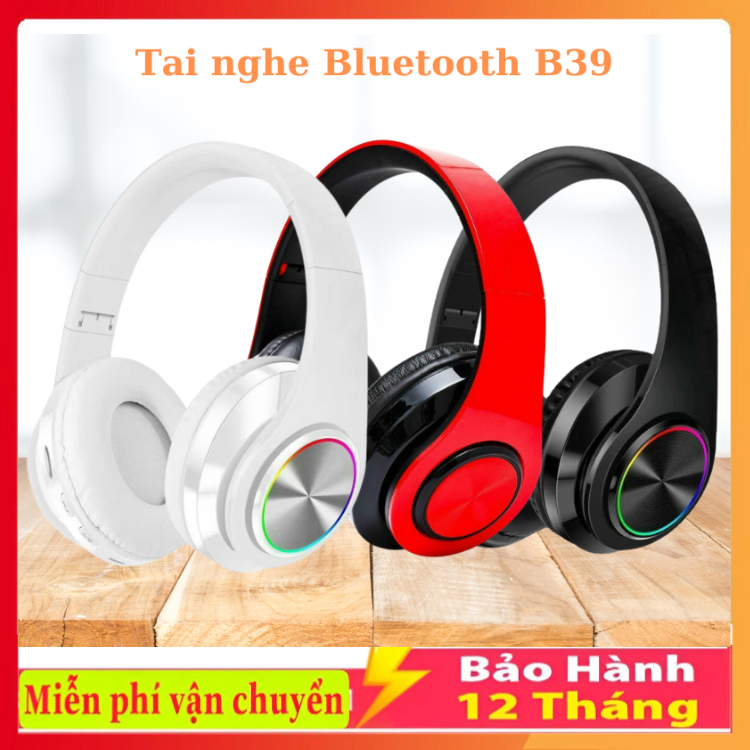 tai nghe bluetooth không dây B39 nhiều màu sắc , bản cao cấp V5.2 , bảo hành 12 tháng