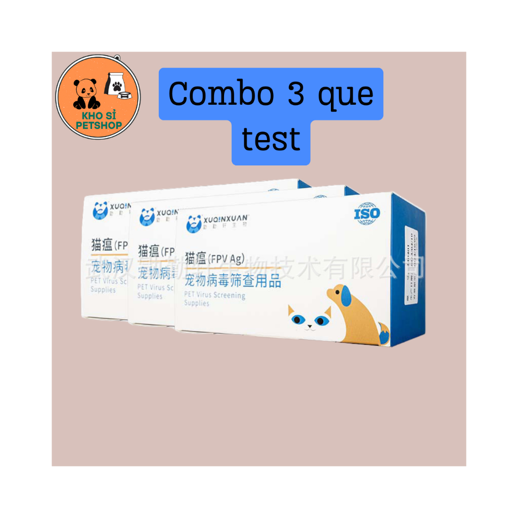 Que test giảm bệnh bạch cầu (FPV) ở mèo,combo 3 que test