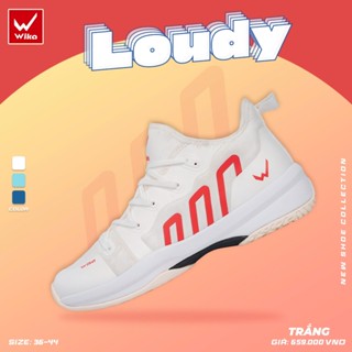 Giày Wika Loudy cao cấp chính hãng cổ dệt nam nữ size 36-44 đế cao su bám sân cầu lông pickleball rẻ