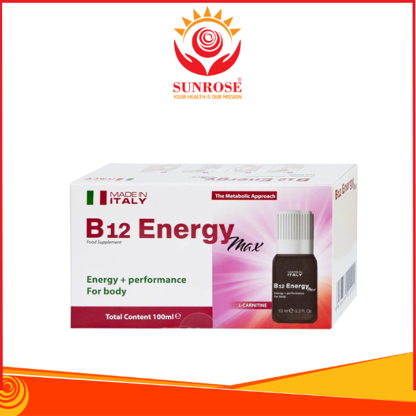 B12 Energy Max - Đạm uống cung cấp năng lượng cho cơ thể, giúp giảm căng thẳng, mệt mỏi, suy nhược c