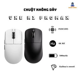  Chuột không dây gaming VXE R1 Pro Max - PAW3395 - 4k HZ Polling rate - Kaihua's sword - 500mAh 