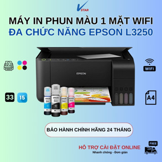 Máy in phun màu EPSON L3250 WIFI Đa Năng - Copy & Scan - Mới 100% (Kèm mực chính hãng)