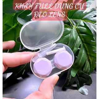 khay mini gương full dụng cụ gắp đeo ( hỗ trợ đeo và bảo quản lens )