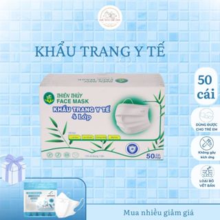 1 Hộp Khẩu Trang Y Tế 4 Lớp Thiên Thủy ,Chống Nắng, Chống Bụi, Chống Tia UV, Chính Hãng