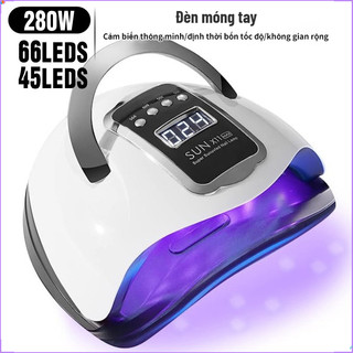  Đèn uv móng tay 280W 66 UV LED Máy hơ móng tay Máy hơ gel sun x11 max Đèn hơ móng cầm tay 
