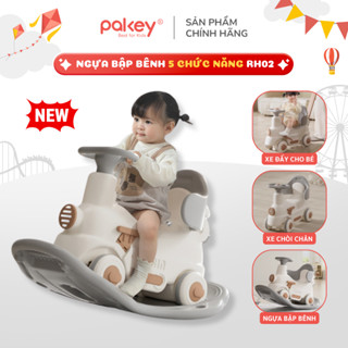 Ngựa Bập Bênh Cho Bé Đầy Đủ 3 Chức Năng Bập Bênh, Xe Chòi Chân, Xe Đẩy CÓ Kèm Hộp Phát Nhạc Vui Nhộn Cho Bé - RH02