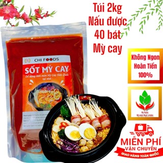  Sốt mì cay Hàn Quốc Túi 2kg – Gia vị mì cay cay ngon đậm đà vị Hàn - 1 Túi Nấu Được 40 Bát 