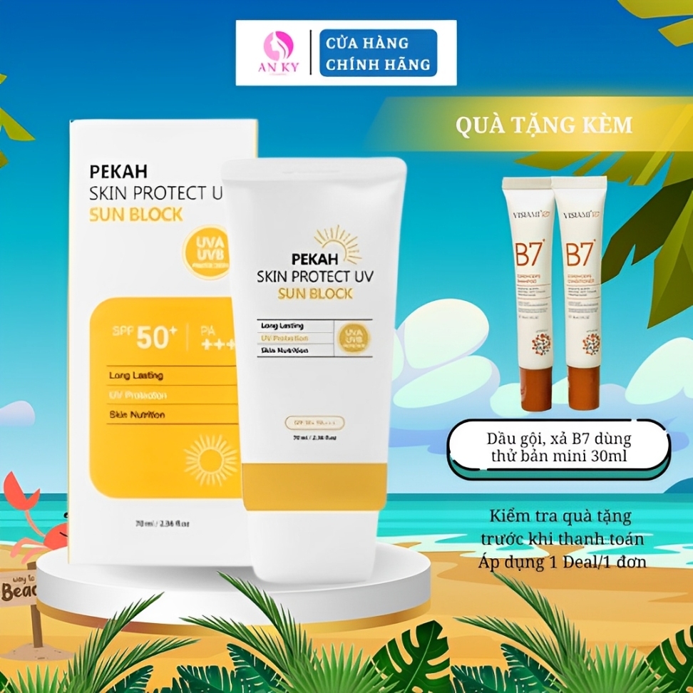 Kem Chống Nắng Vật Lý PEKAH Skin Protect UV Sun Block SPF 50+ PA+++ 70ml