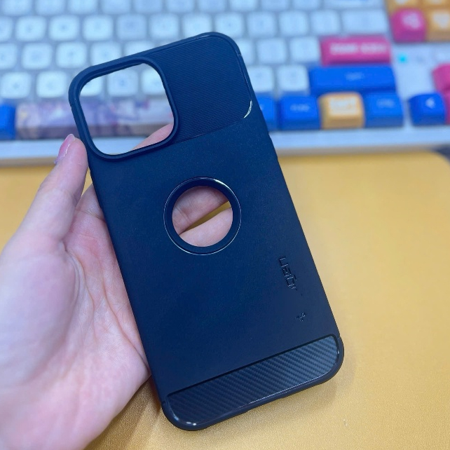 Ốp Lưng cho iPhone 13 Pro Max Spigen Rugged Armor Matte Black