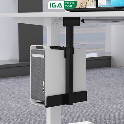 Giá treo CPU gắn bàn tùy chỉnh linh hoạt dành cho bàn làm việc, bàn gaming thương hiệu IGA - GN71