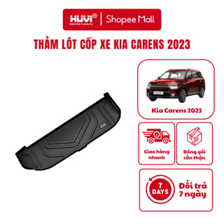 Thảm lót cốp xe Kia Carens (2023-hiện tại) nhựa TPE đúc 3D chính hãng HUVI Việt Nam