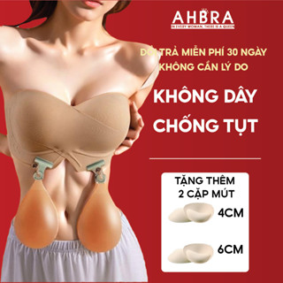 Áo Lót Không Dây Chống Tụt Dáng Quây Cúp Ngực Mặc Áo Trễ Vai AHBRA FS01