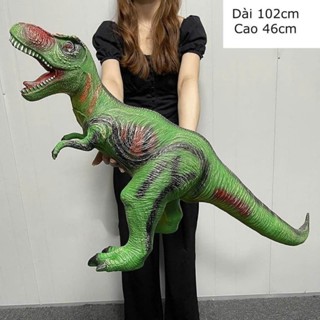  Đồ chơi mô hình khủng long bạo chúa cổ dài 100cm to khổng lồ bằng nhựa mềm phát nhạc 