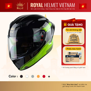 Mũ Bảo Hiểm Fullface Royal M266 Design 2 Kính, Nón Bảo Hiểm Đi Phượt Fullface Cao Cấp Cho Nam Nữ | Trực tiếp từ NSX