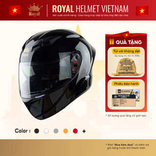 Mũ Bảo Hiểm Fullface Royal M266 Trơn 2 Kính Chính Hãng, Nón Bảo Hiểm Đi Phượt Fullface Cao Cấp | Trực tiếp từ NSX