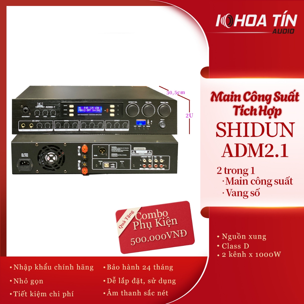 Main Công Suất Liền Vang | Đẩy Công Suất + Vang Số + Micro | Đẩy Công Suất 3 Trong 1 | 600W-650W-100