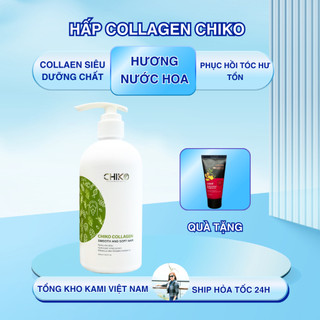  Kem Hấp ủ tóc collagen Chiko phục hồi tóc siêu mềm mượt + tặng tuýp gội gừng 50ml 