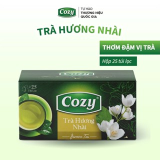 Trà Xanh Hương Nhài Túi Lọc Cozy Hương Vị Thơm Mát Thanh Nhẹ Hỗ Trợ Giải Nhiệt Thanh Lọc Cơ Thể (25 túi lọc x 2gr)