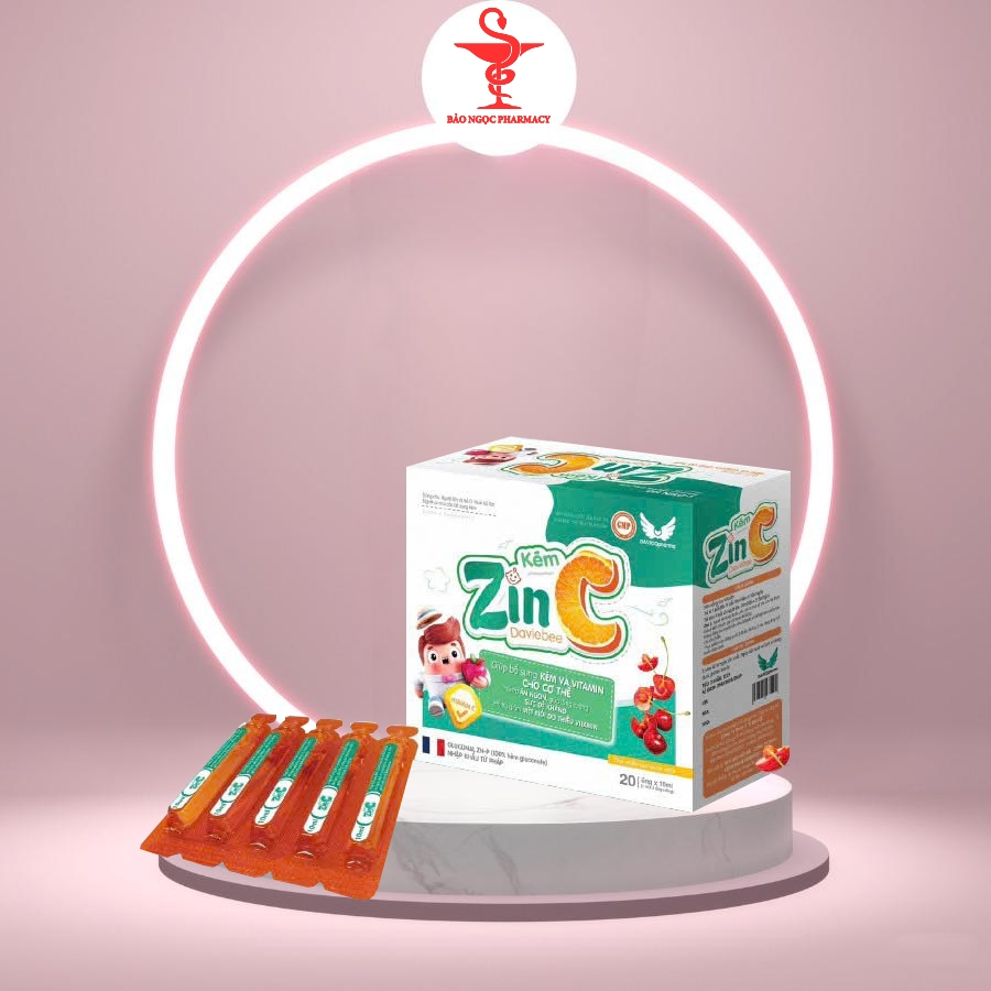 [CHÍNH HÃNG] Kẽm ống Zinc DavieBee - Bổ sung Zin C, Lysine, Thymo tăng hệ miễn dịch, bé khỏe mạnh