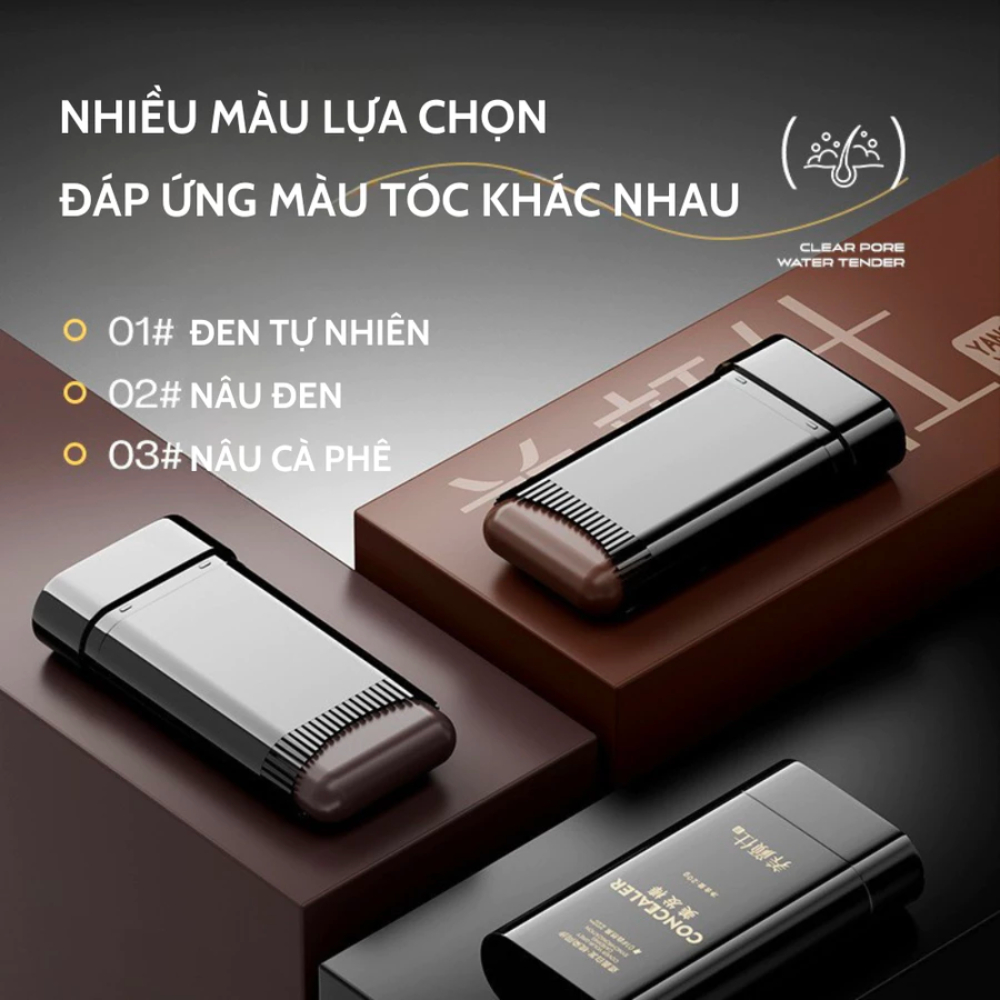 Lược chải che phủ tóc bạc CONCEALER - Lược chải CONCEALER giúp tóc đen, không bết dinh hỗ trợ cải thiện mái tóc hộp 20g