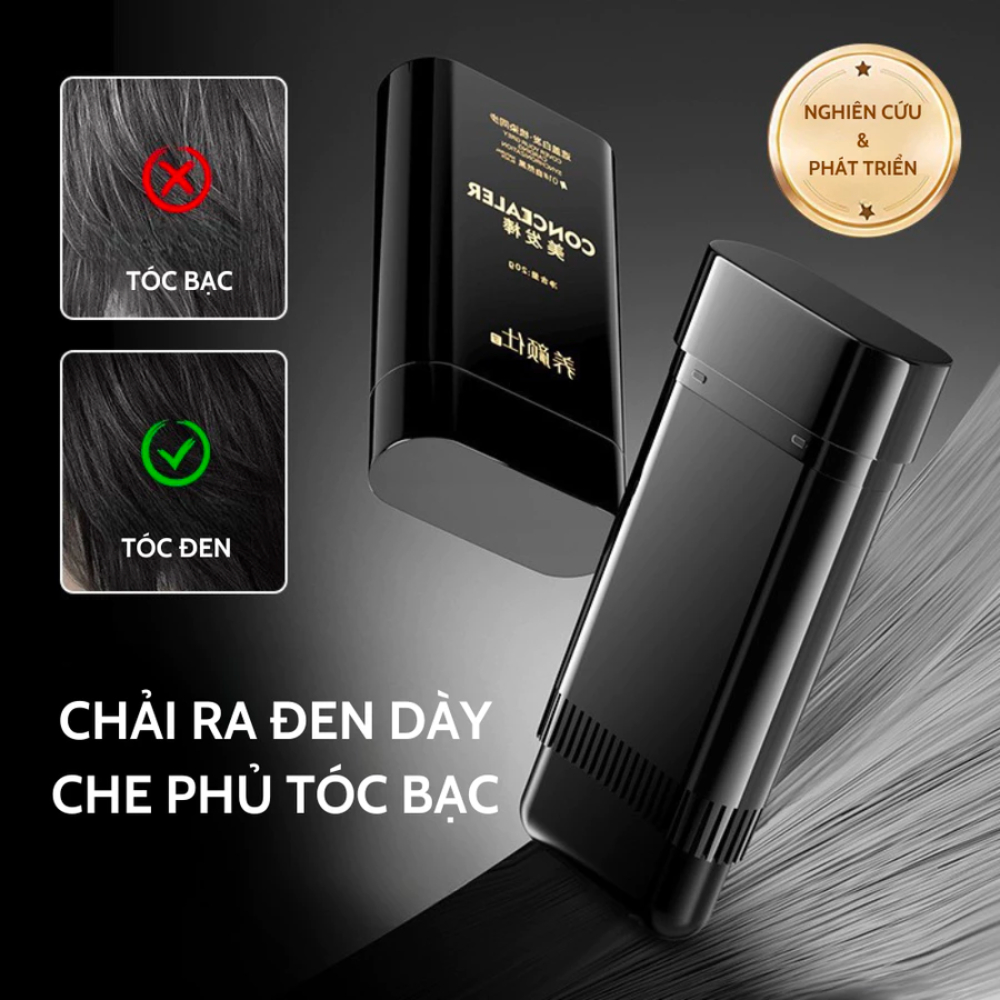 Lược chải che phủ tóc bạc CONCEALER - Lược chải CONCEALER giúp tóc đen, không bết dinh hỗ trợ cải thiện mái tóc hộp 20g