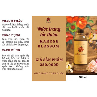 Combo Nước Gội Đầu + Nước Tráng Tóc Karose 500ml/chai