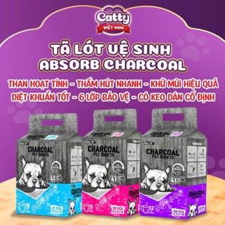 Tã lót vệ sinh cho chó mèo, tã lót chuồng CHARCOAL - ABSORD than hoạt tính thấm hút,khử mùi hôi
