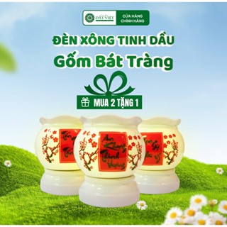 [MUA 2 TẶNG 1] Đèn xông tinh dầu gốm sứ bát tràng - Xông phòng ngủ, đuổi muỗi (Inbox chọn mẫu)