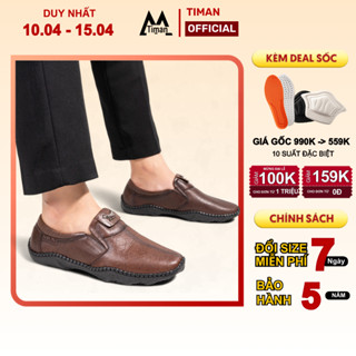 Giày nam lười chất liệu da bò đẹp phong cách công sở thiết kế cao cấp tây bảo hành 5 năm NT78 TIMAN