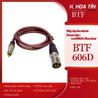  Dây Canon Đực Cái Ra AV RCA Hoa Sen BTF | Canon Đực Cái | Dây Cao Cấp | Dài 1m 